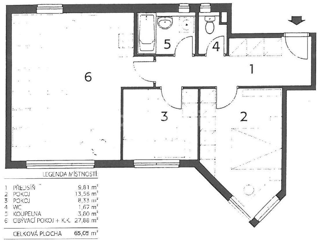 Pronájem bytu 3+kk 65 m², Rostovská, Praha, Praha