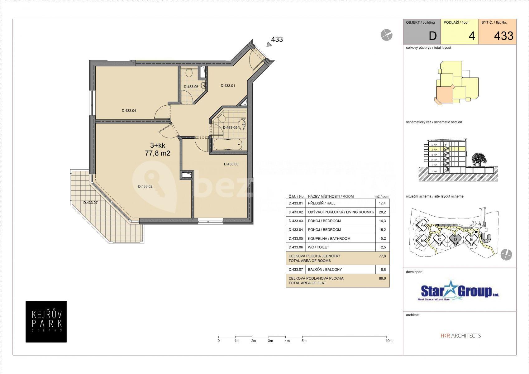 Pronájem bytu 3+kk 78 m², Nademlejnská, Praha, Praha