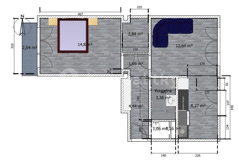 Pronájem bytu 2+kk 54 m², Na Urbance, Roudnice nad Labem, Ústecký kraj