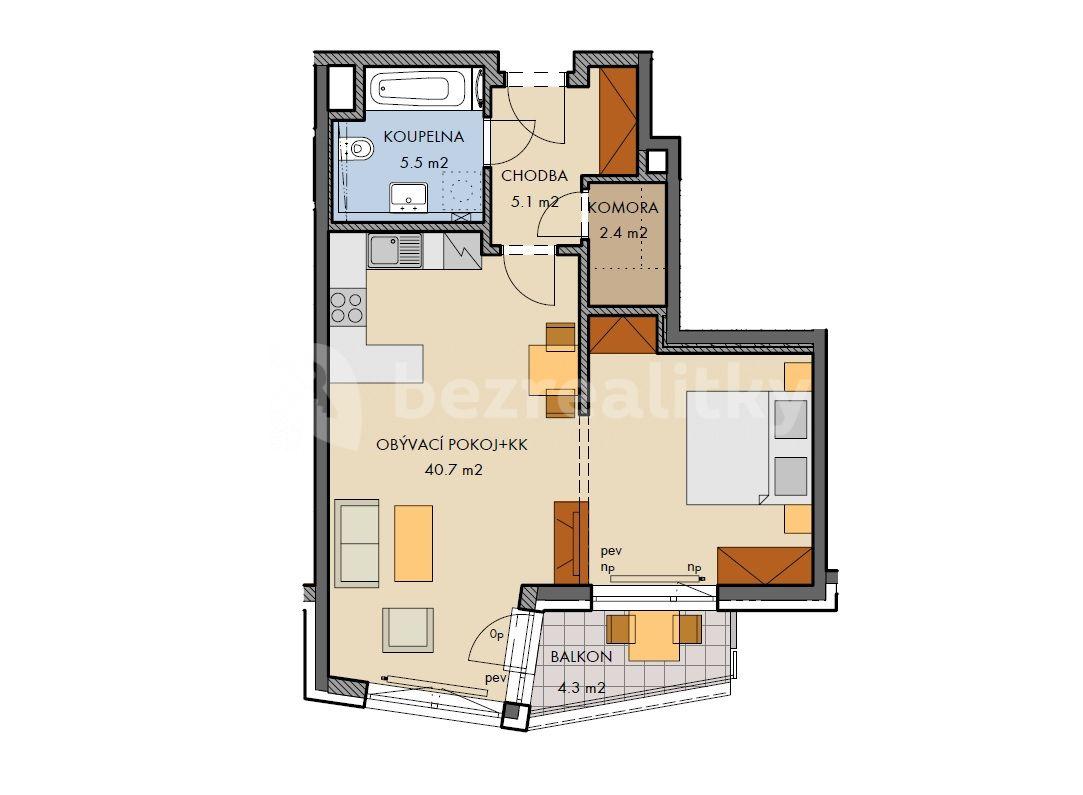 Pronájem bytu 2+kk 55 m², Honzíkova, Praha, Praha