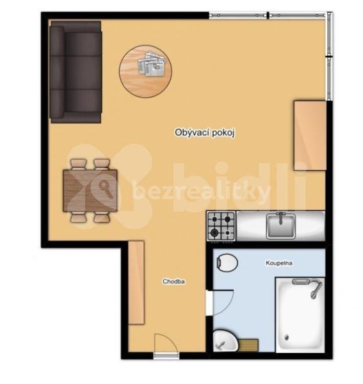 Pronájem bytu 1+kk 30 m², Braunerova, Praha, Praha