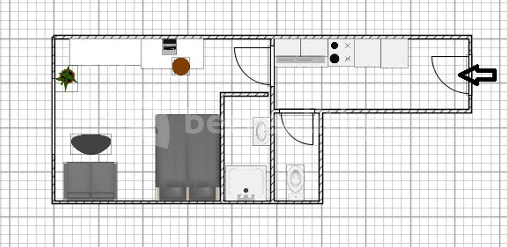 Pronájem bytu 1+kk 26 m², Slezská, Praha, Praha