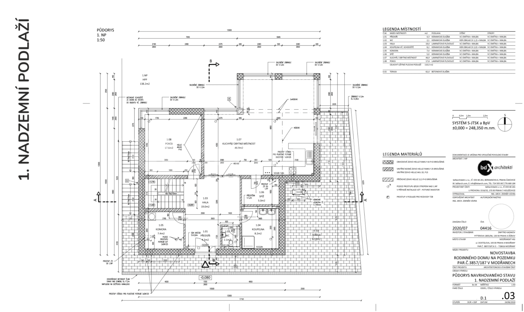 Prodej domu 360 m², pozemek 860 m², Dostálova, Praha, Praha