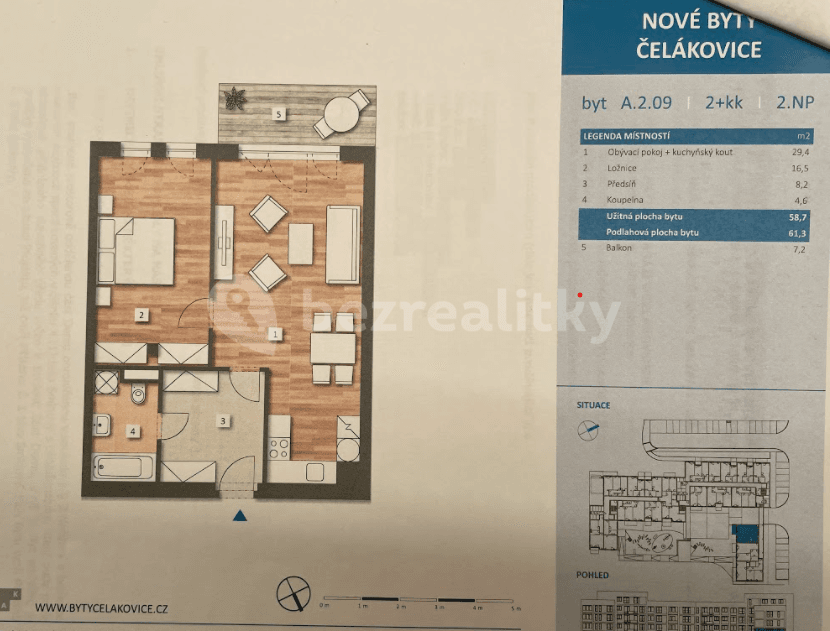 Pronájem bytu 2+kk 68 m², Tovární, Čelákovice, Středočeský kraj