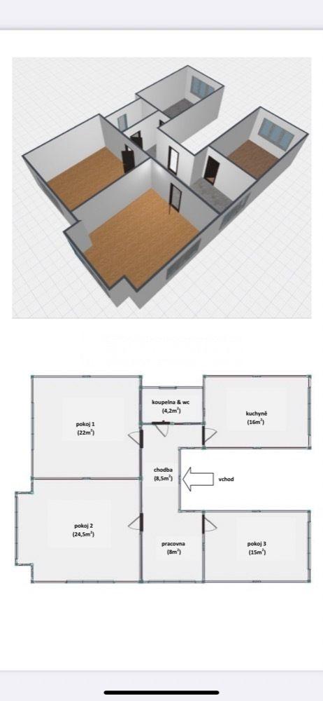 Pronájem bytu 3+1 98 m², V Bokách Ⅰ, Praha, Praha