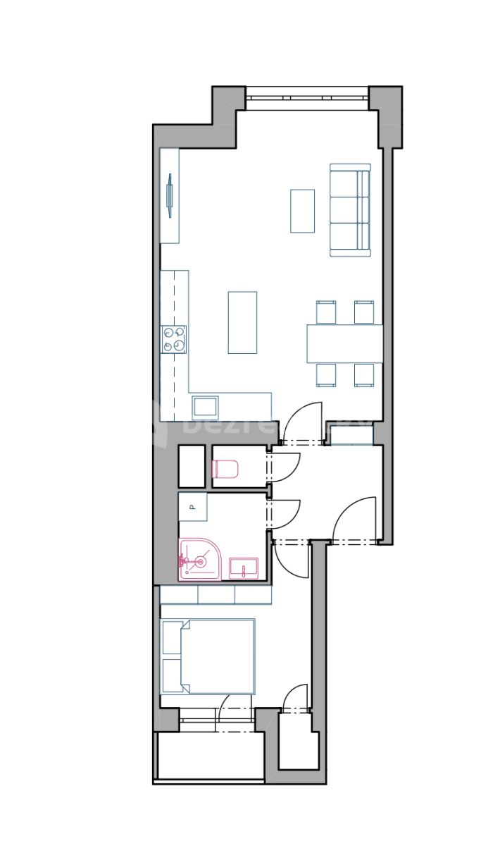 Pronájem bytu 2+kk 55 m², Družstevní ochoz, Praha, Praha