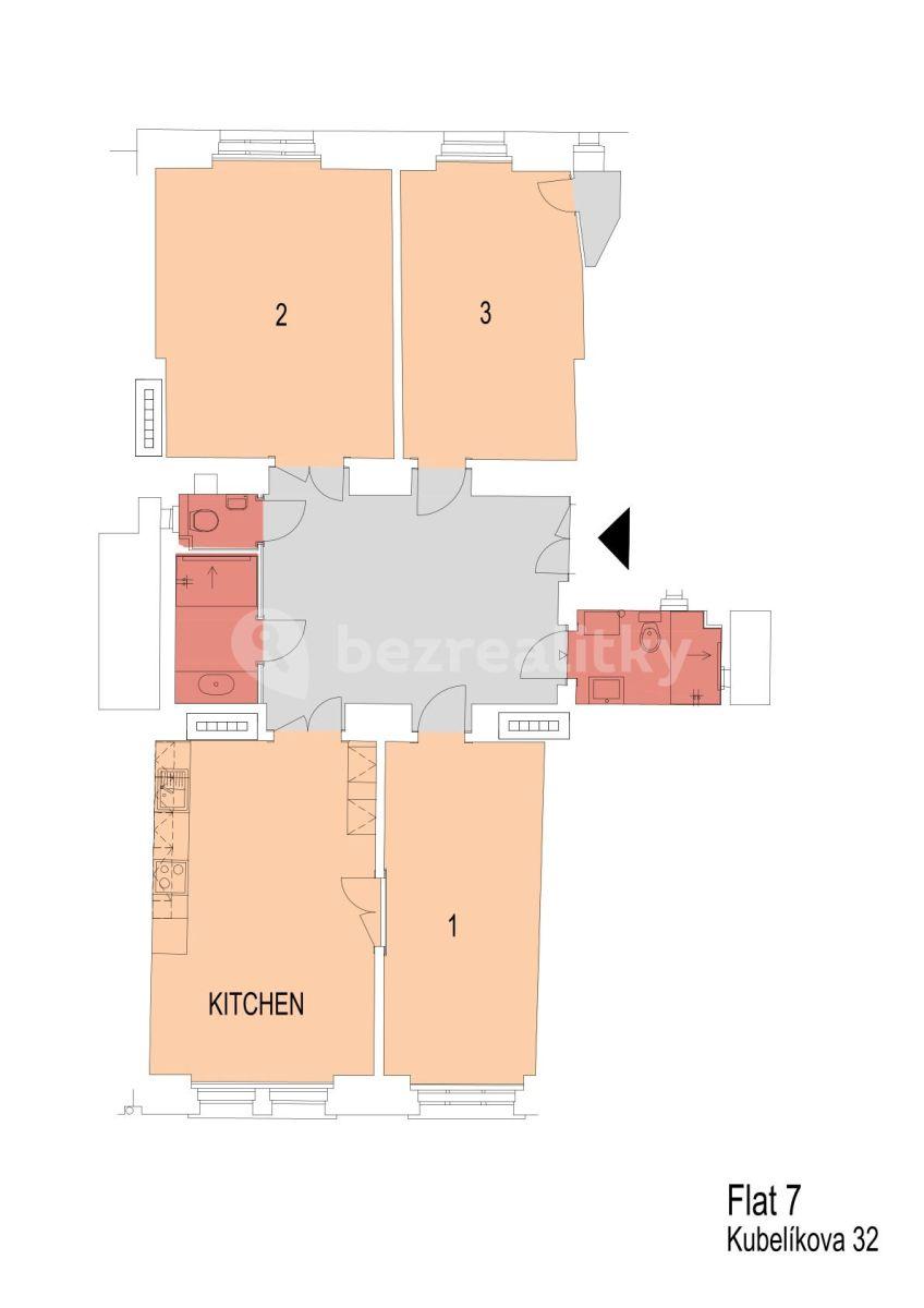 Pronájem bytu 4+kk 105 m², Kubelíkova, Praha, Praha