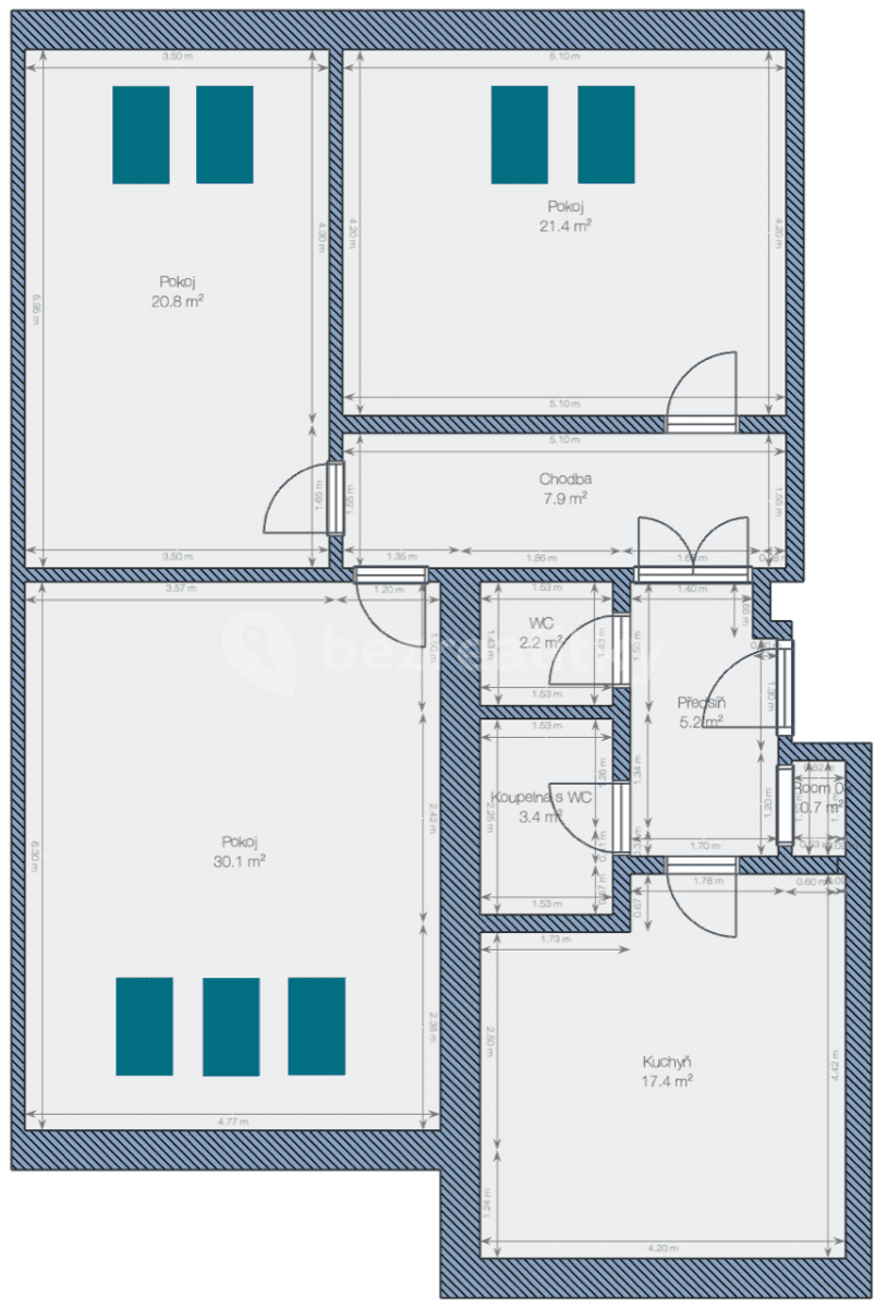 Pronájem bytu 3+1 110 m², Sokolovská, Praha, Praha