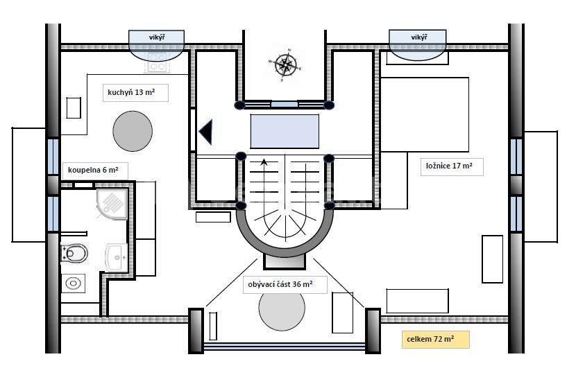 Pronájem bytu 2+kk 72 m², Mezitraťová, Praha, Praha