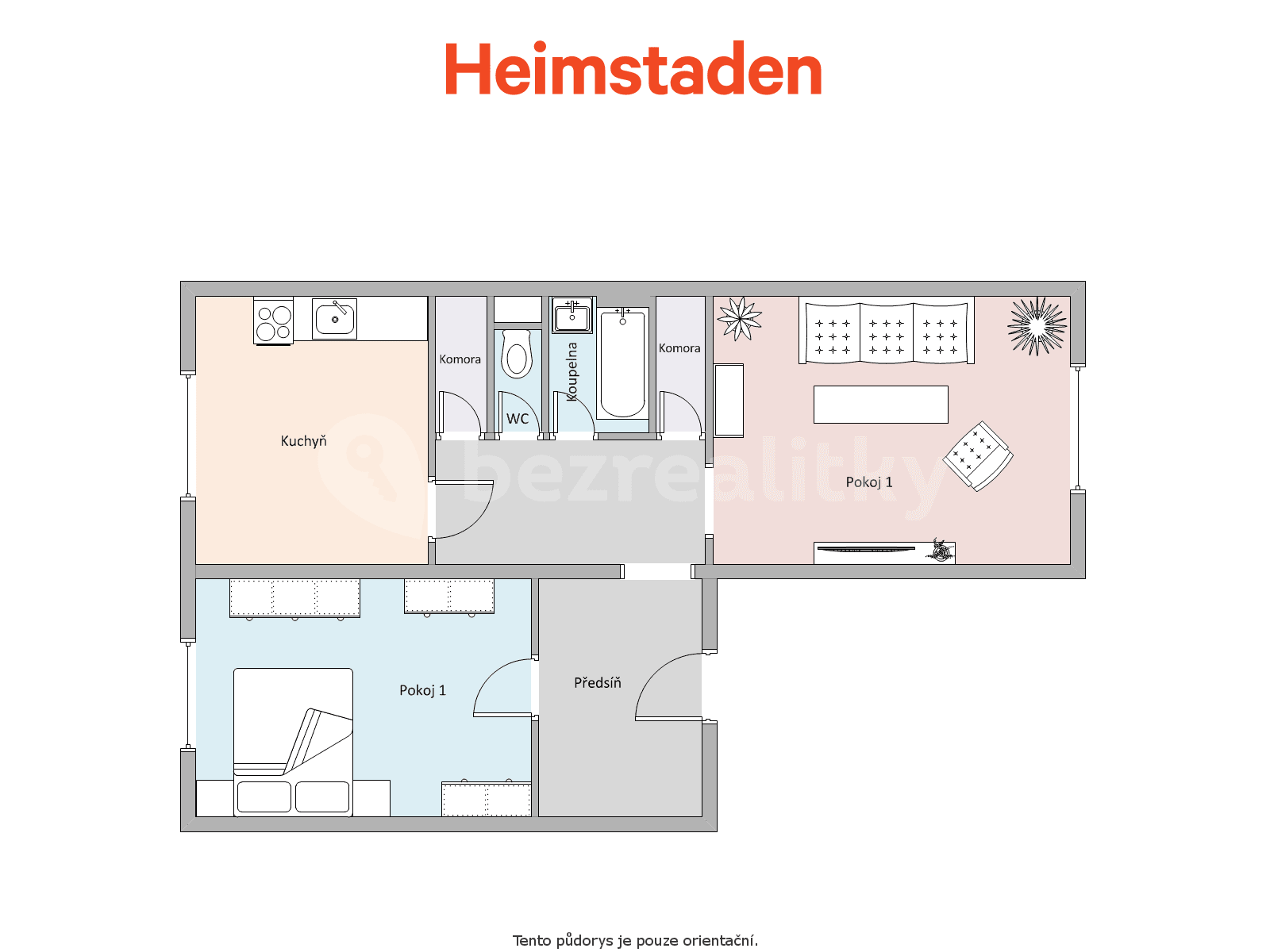 Pronájem bytu 2+1 60 m², Bieblova, Havířov, Moravskoslezský kraj