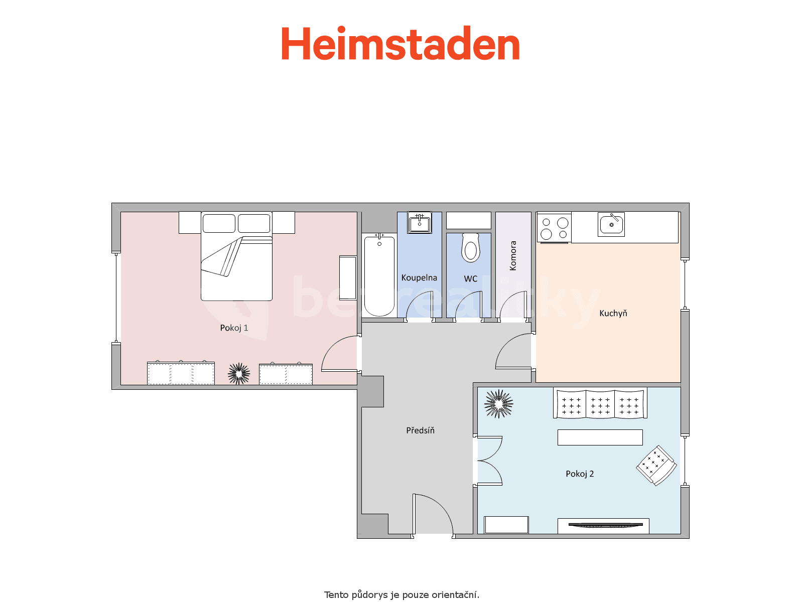 Pronájem bytu 2+1 53 m², Fibichova, Havířov, Moravskoslezský kraj