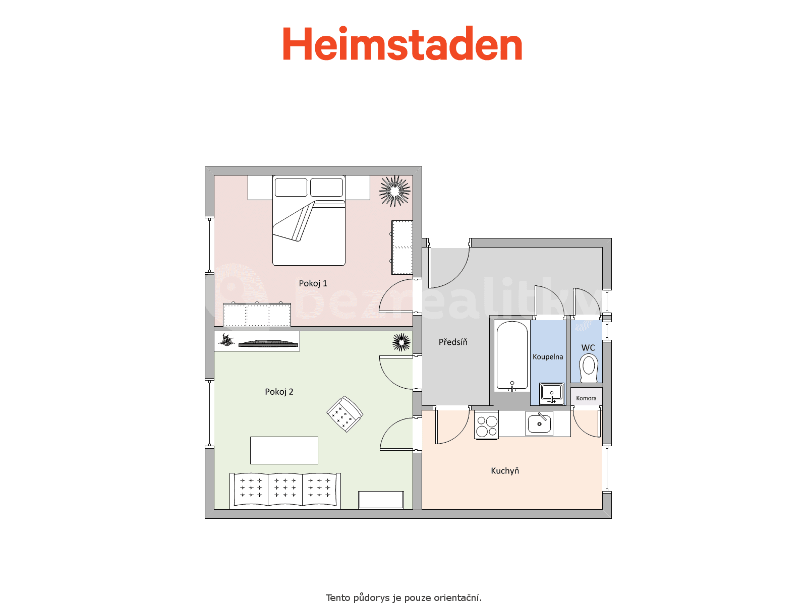 Pronájem bytu 2+1 56 m², Středová, Albrechtice, Moravskoslezský kraj