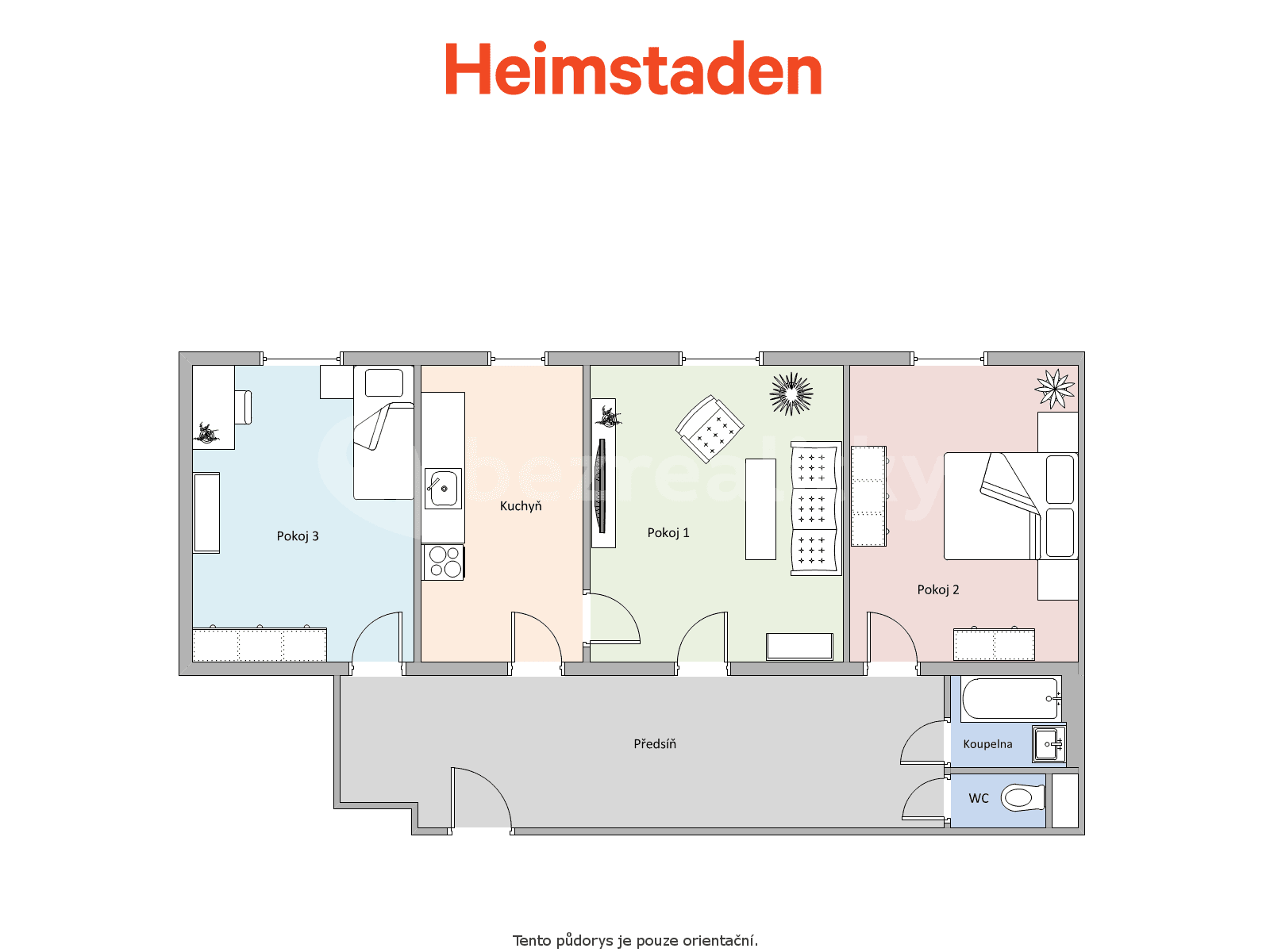 Pronájem bytu 3+1 79 m², nám. T. G. Masaryka, Havířov, Moravskoslezský kraj