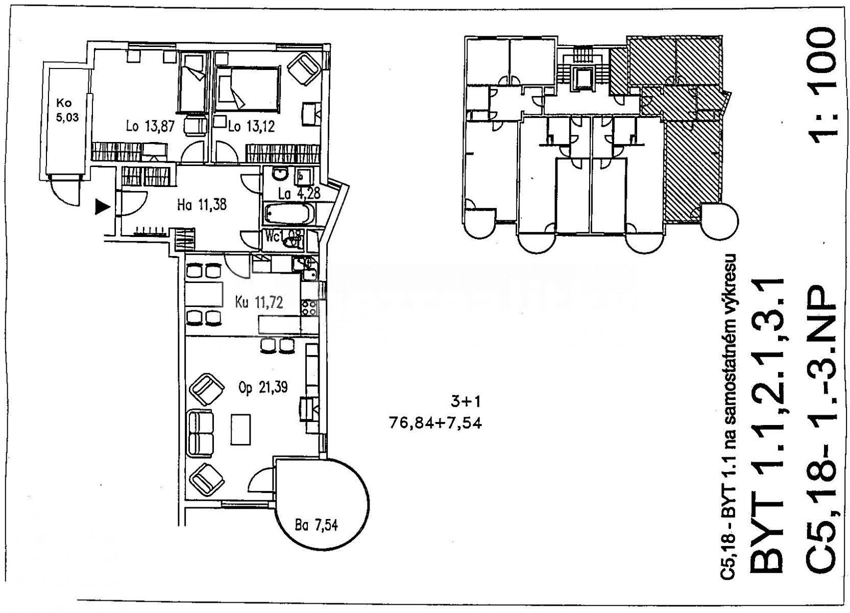 Pronájem bytu 3+kk 83 m², Pastevců, Praha, Praha