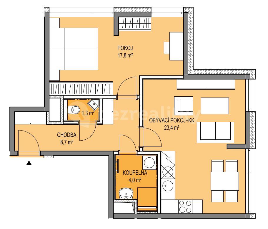 Pronájem bytu 2+kk 58 m², U Nisy, Liberec, Liberecký kraj