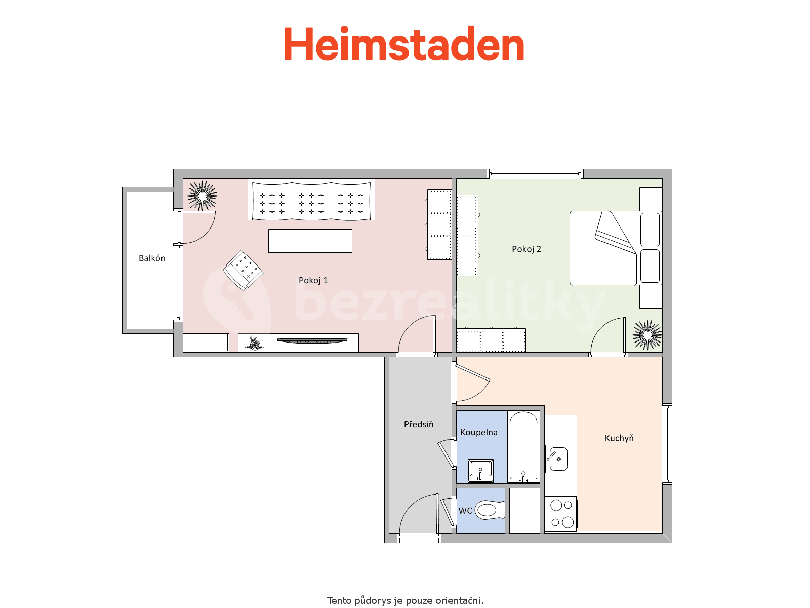 Pronájem bytu 2+1 52 m², Nedbalova, Karviná, Moravskoslezský kraj