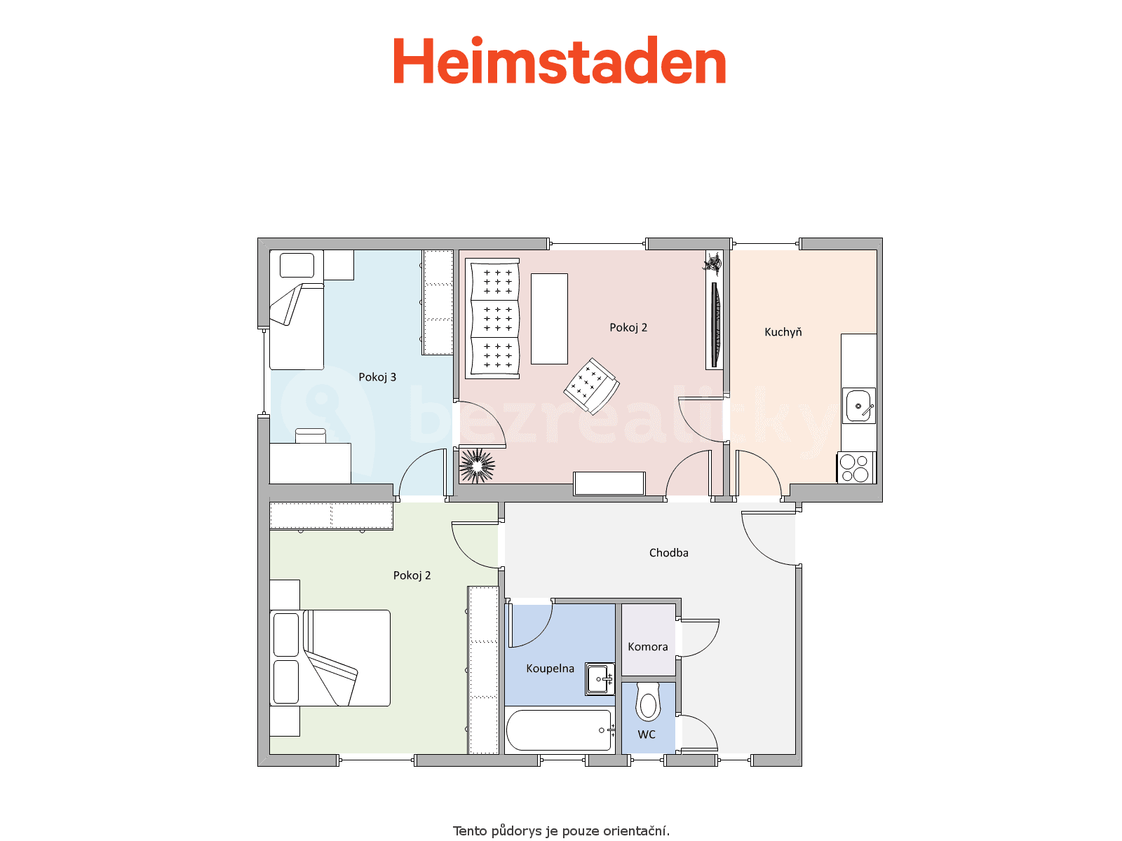 Pronájem bytu 3+1 70 m², Brožíkova, Karviná, Moravskoslezský kraj