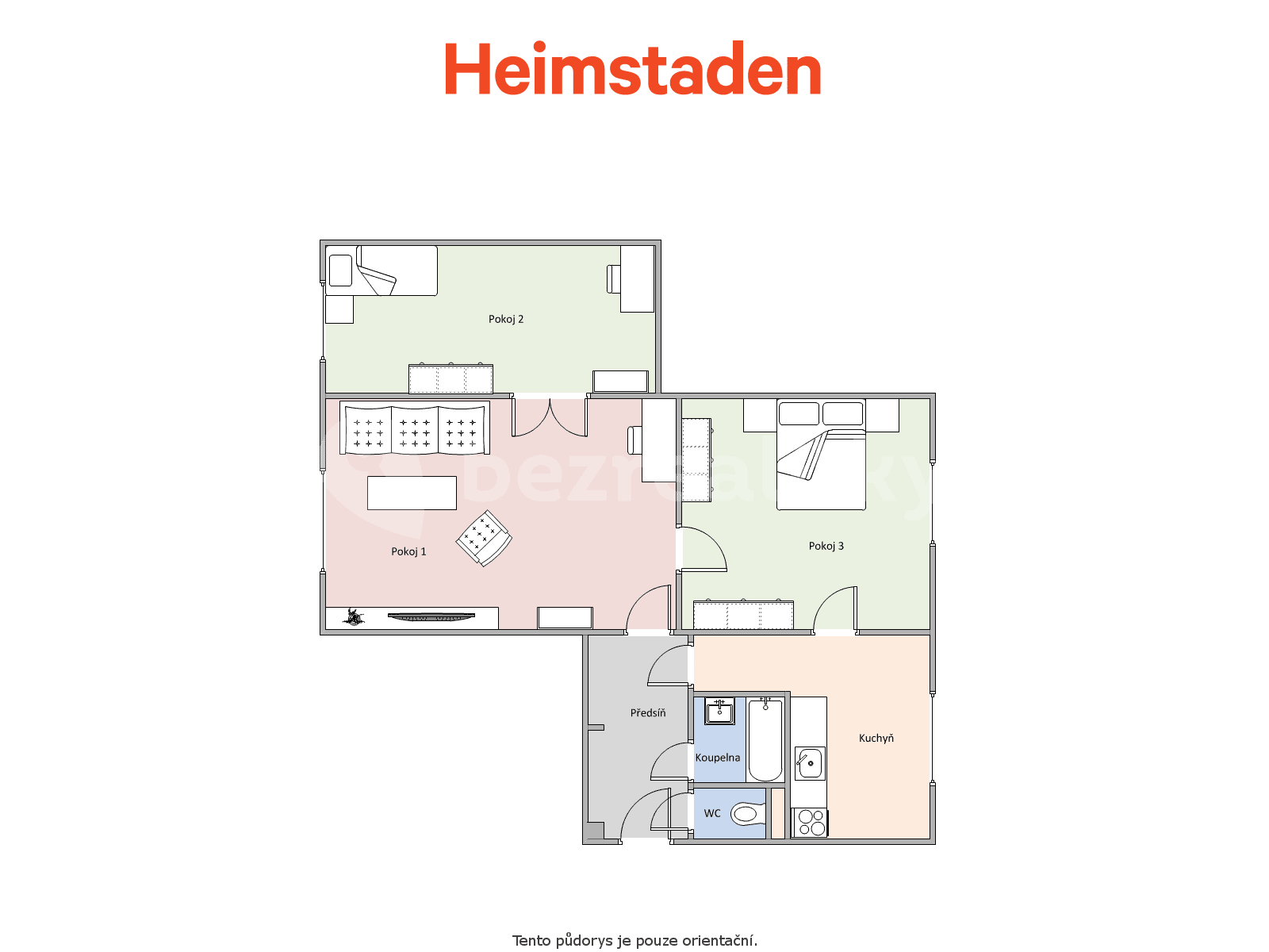 Pronájem bytu 3+1 64 m², Mánesova, Havířov, Moravskoslezský kraj