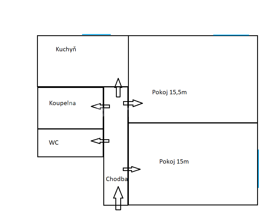 Pronájem bytu 2+1 46 m², U Nikolajky, Praha, Praha