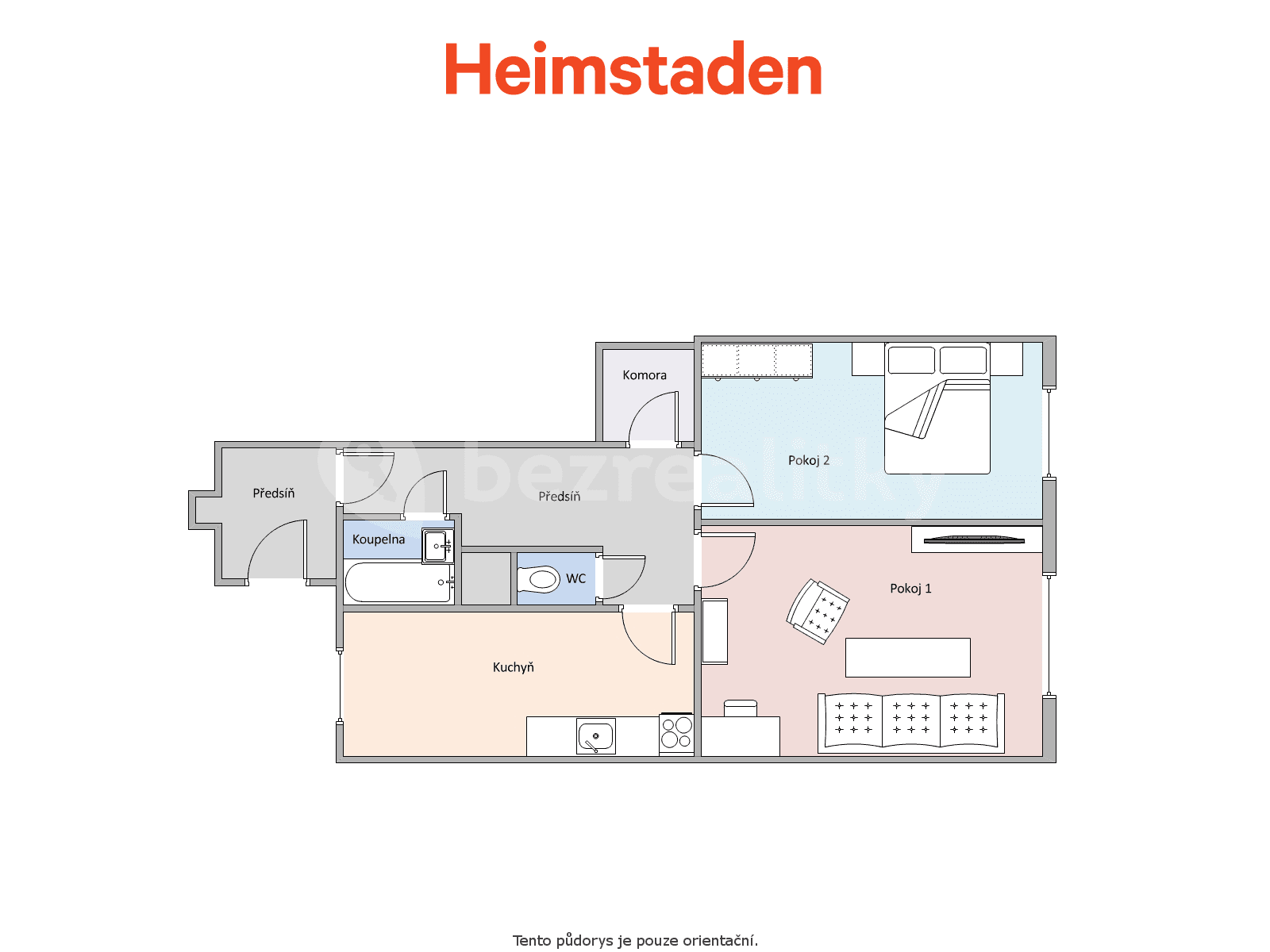 Pronájem bytu 2+1 49 m², Pokrok, Karviná, Moravskoslezský kraj