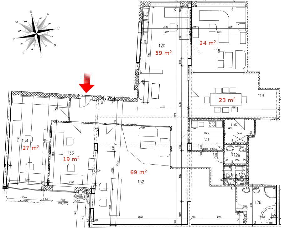 Pronájem kanceláře 237 m², Hošťálkova, Praha, Praha