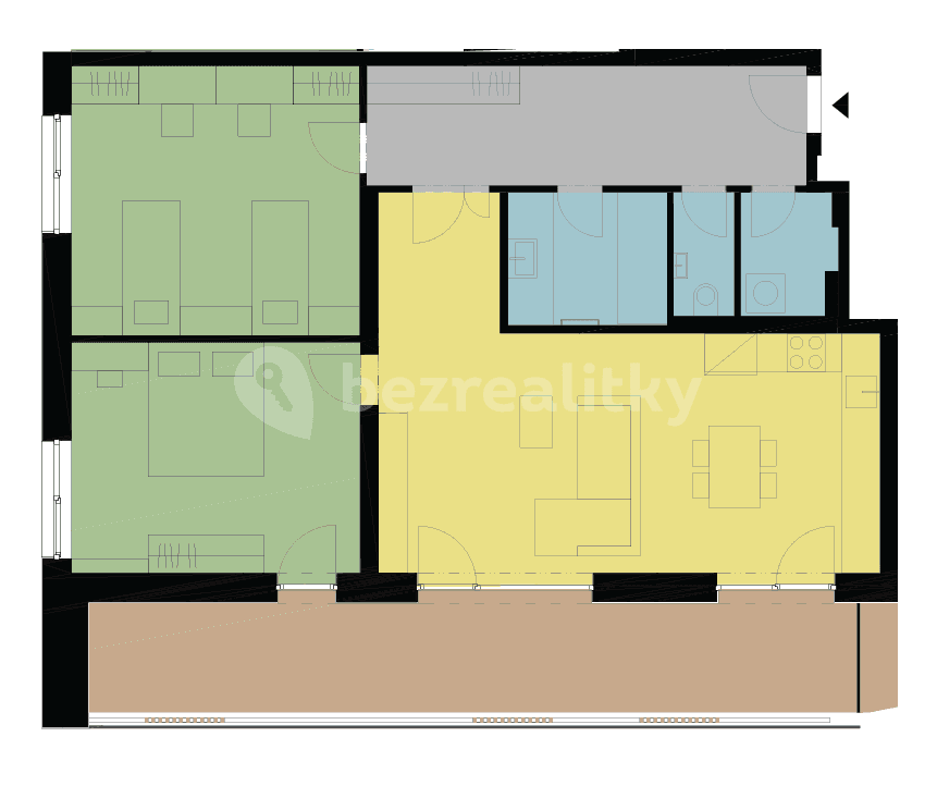 Pronájem bytu 3+kk 97 m², Kaliberové, Praha, Praha