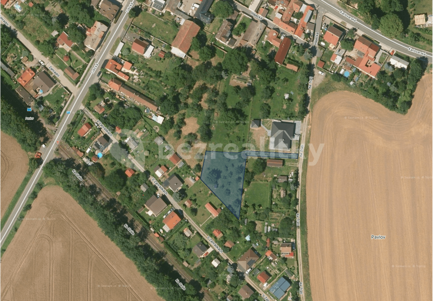 Prodej pozemku 1.177 m², Ke Trati, Pavlov, Středočeský kraj