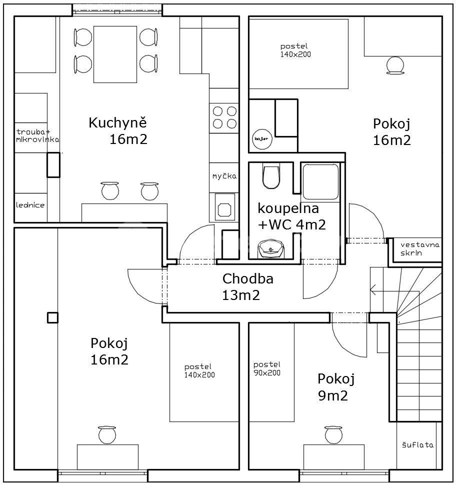 Pronájem bytu 3+1 80 m², Závodského, Brno, Jihomoravský kraj