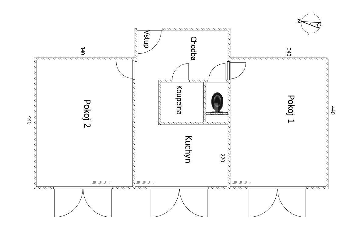 Pronájem bytu 2+1 52 m², Přistoupimská, Praha, Praha