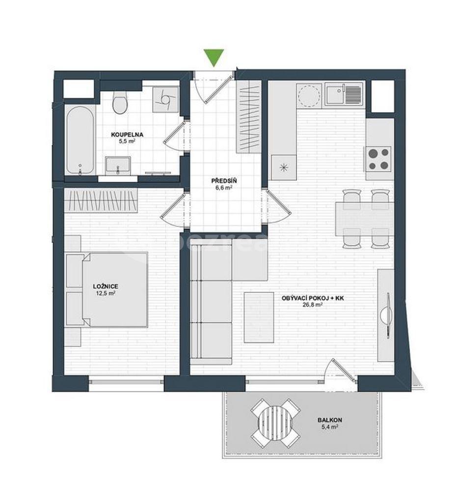 Pronájem bytu 2+kk 56 m², Waltariho, Praha, Praha