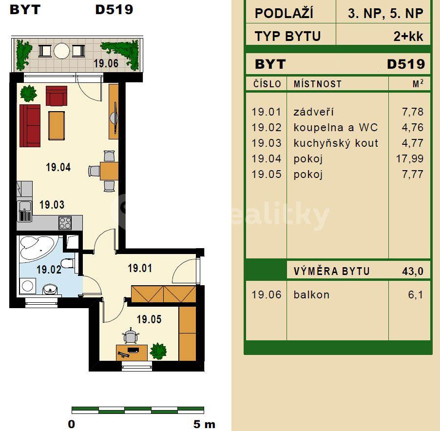 Pronájem bytu 2+kk 49 m², Hornoměcholupská, Praha, Praha