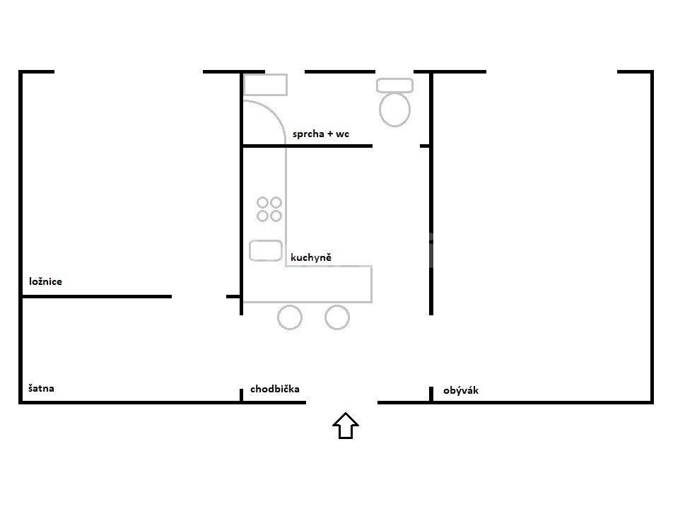 Prodej bytu 2+1 50 m², U Družstva Ideál, Praha, Praha