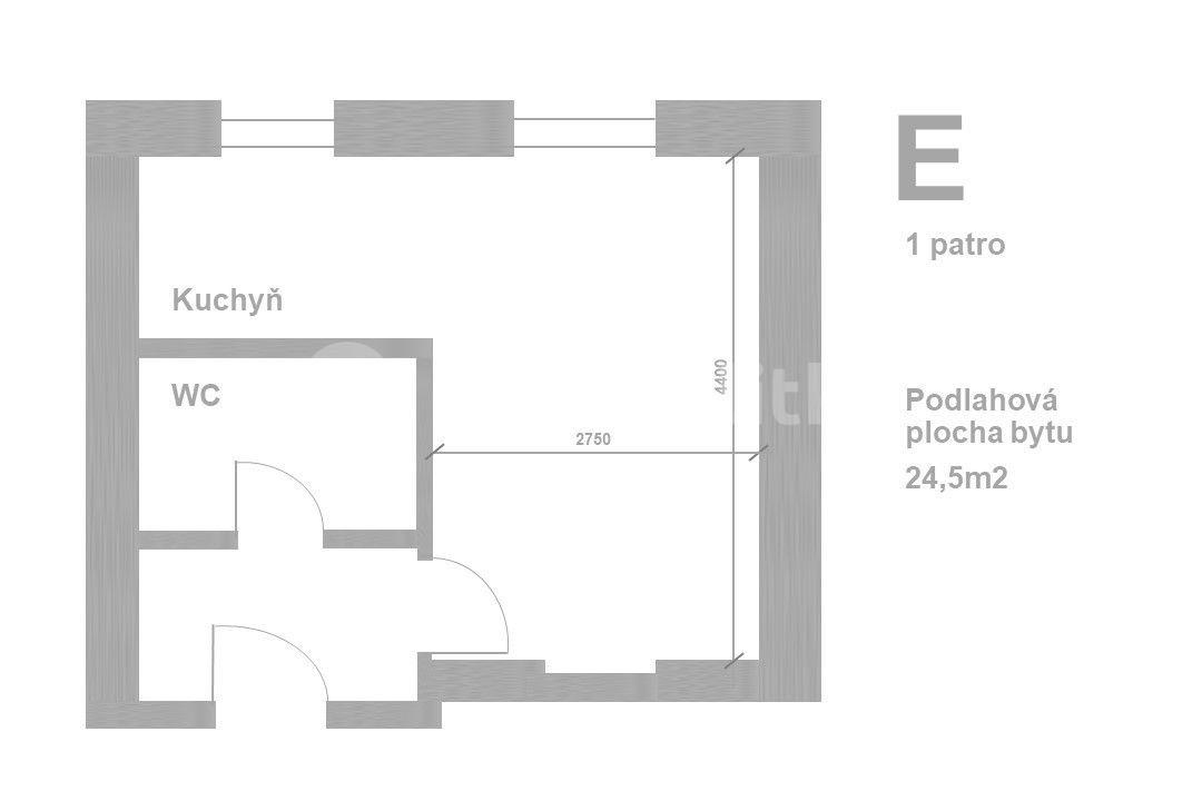 Pronájem bytu 1+kk 25 m², Mírové nám., Písek, Jihočeský kraj