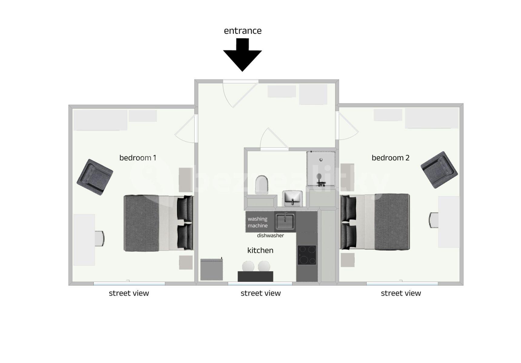 Pronájem bytu 2+1 54 m², Na Petřinách, Praha, Praha