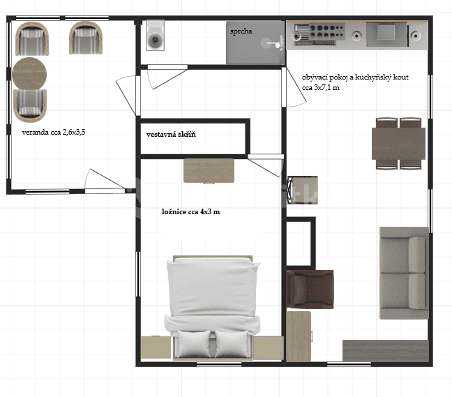 Prodej chaty, chalupy 60 m², pozemek 396 m², Kařez, Plzeňský kraj