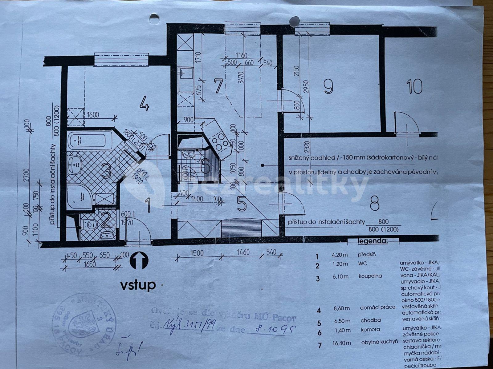 Prodej bytu 4+1 85 m², Sídliště Míru, Pacov, Kraj Vysočina