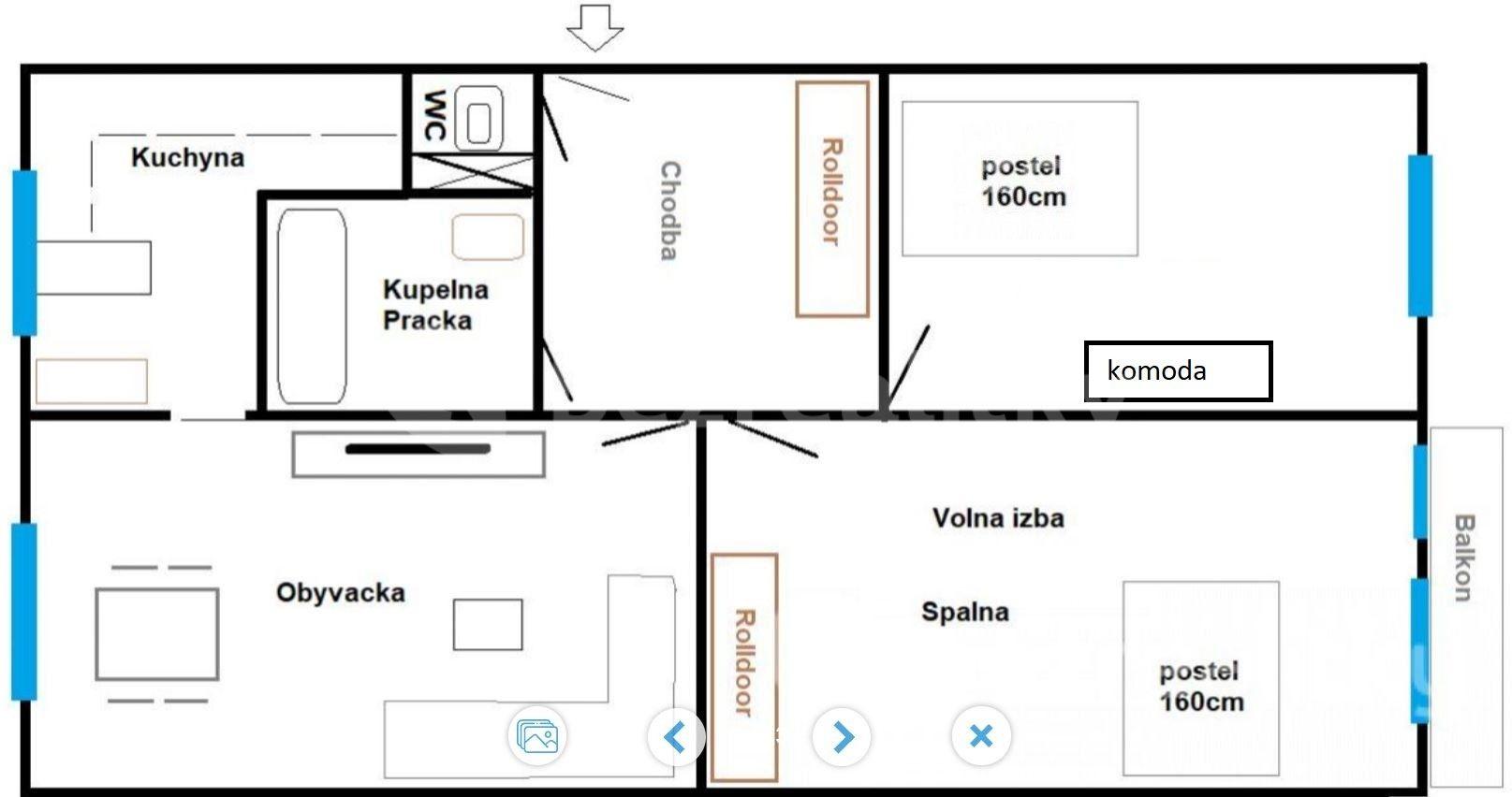 Pronájem bytu 3+1 82 m², Čmelíkova, Ružinov, Bratislavský kraj