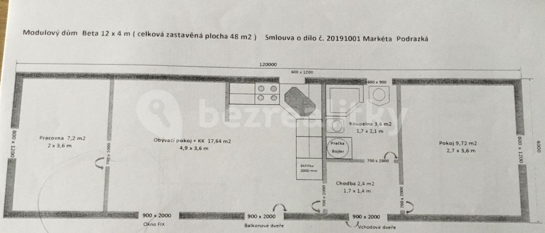 Pronájem bytu 3+kk 48 m², V Cestách, Šestajovice, Středočeský kraj