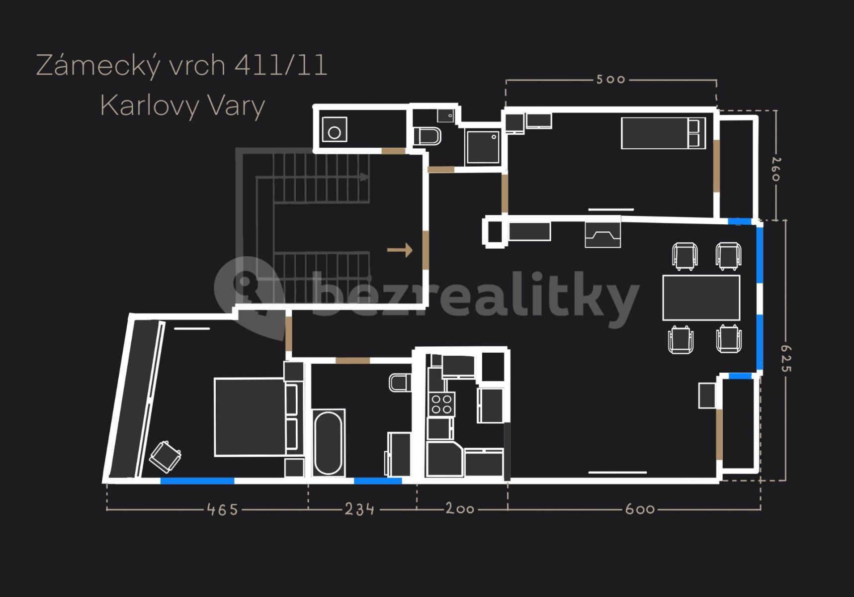 Prodej bytu 3+kk 100 m², Zámecký vrch, Karlovy Vary, Karlovarský kraj