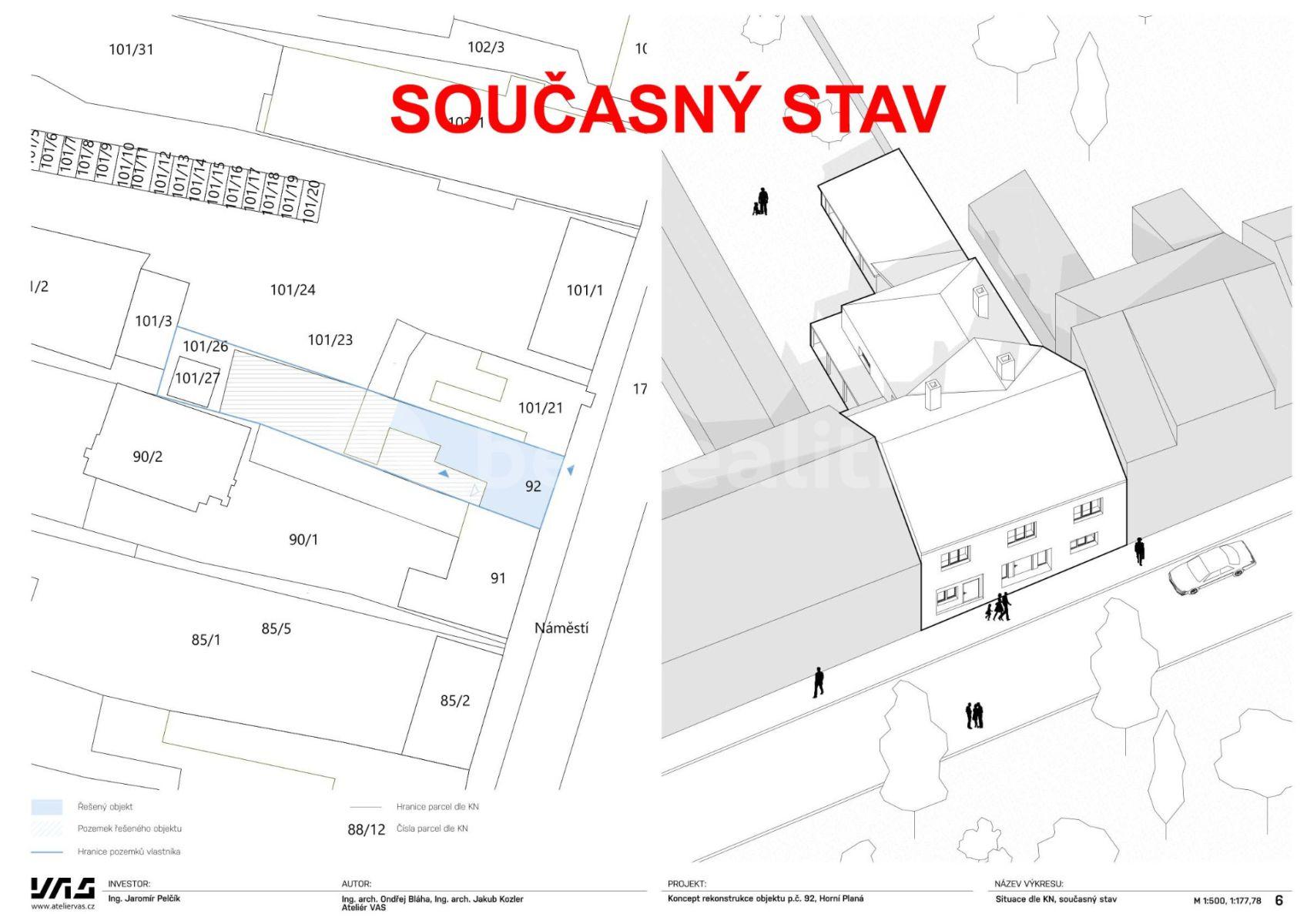 Prodej domu 498 m², pozemek 627 m², Náměstí, Horní Planá, Jihočeský kraj