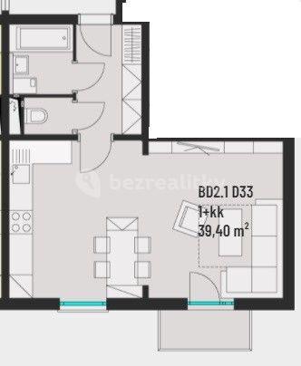 Pronájem bytu 1+kk 39 m², Bryksova, Praha, Praha