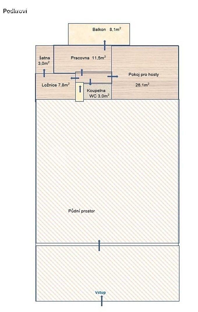 Prodej domu 320 m², pozemek 12.767 m², Za Zahradami, Březí, Středočeský kraj