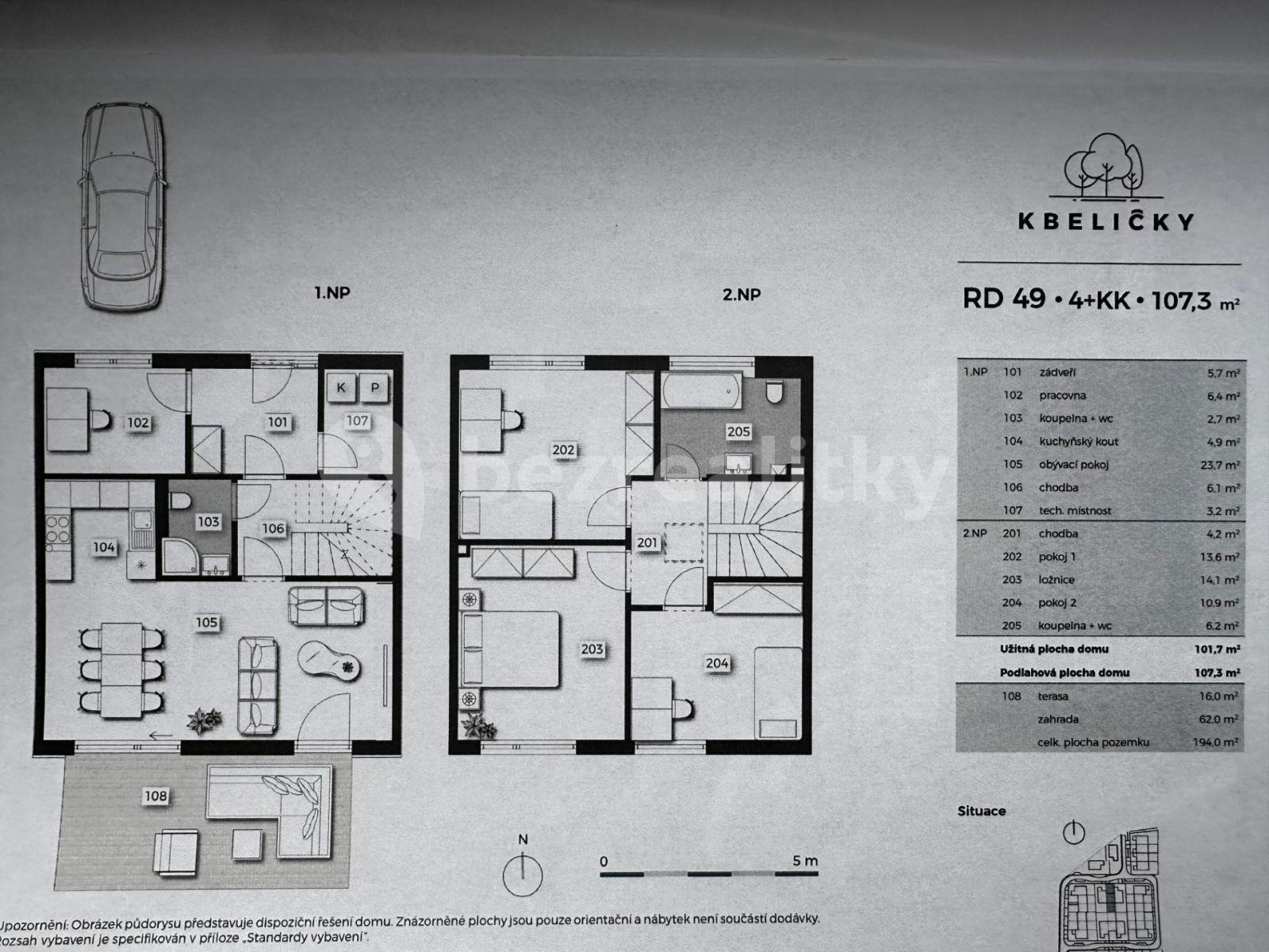 Pronájem domu 107 m², pozemek 189 m², Hůlkova, Praha, Praha