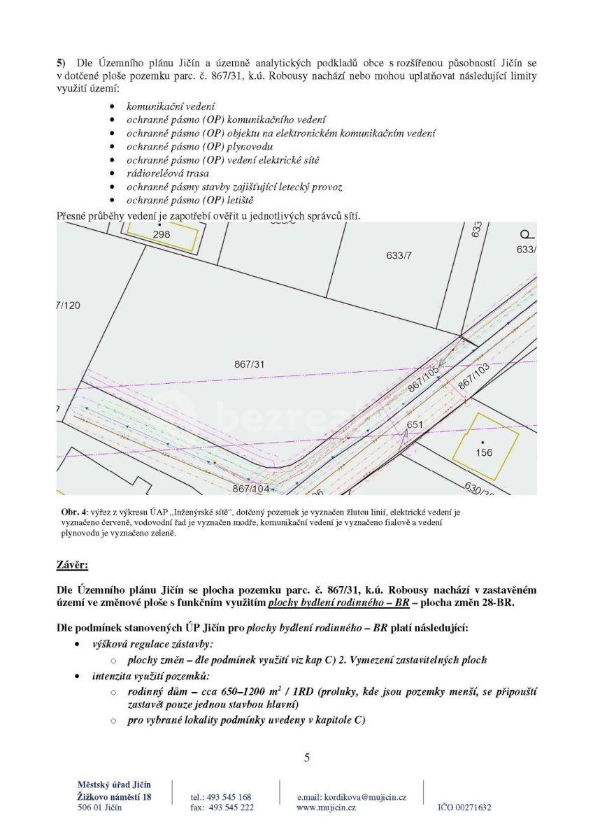 Prodej pozemku 710 m², Jičín, Královéhradecký kraj