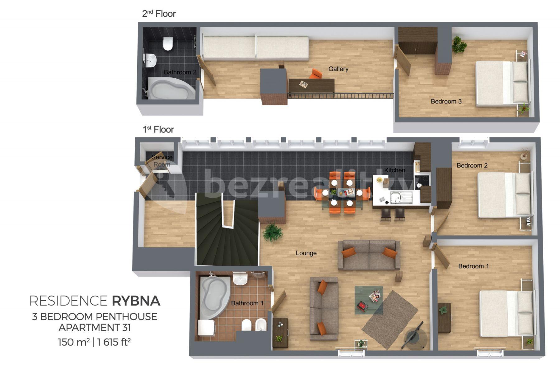 Pronájem bytu 4+kk 150 m², Rybná, Praha, Praha