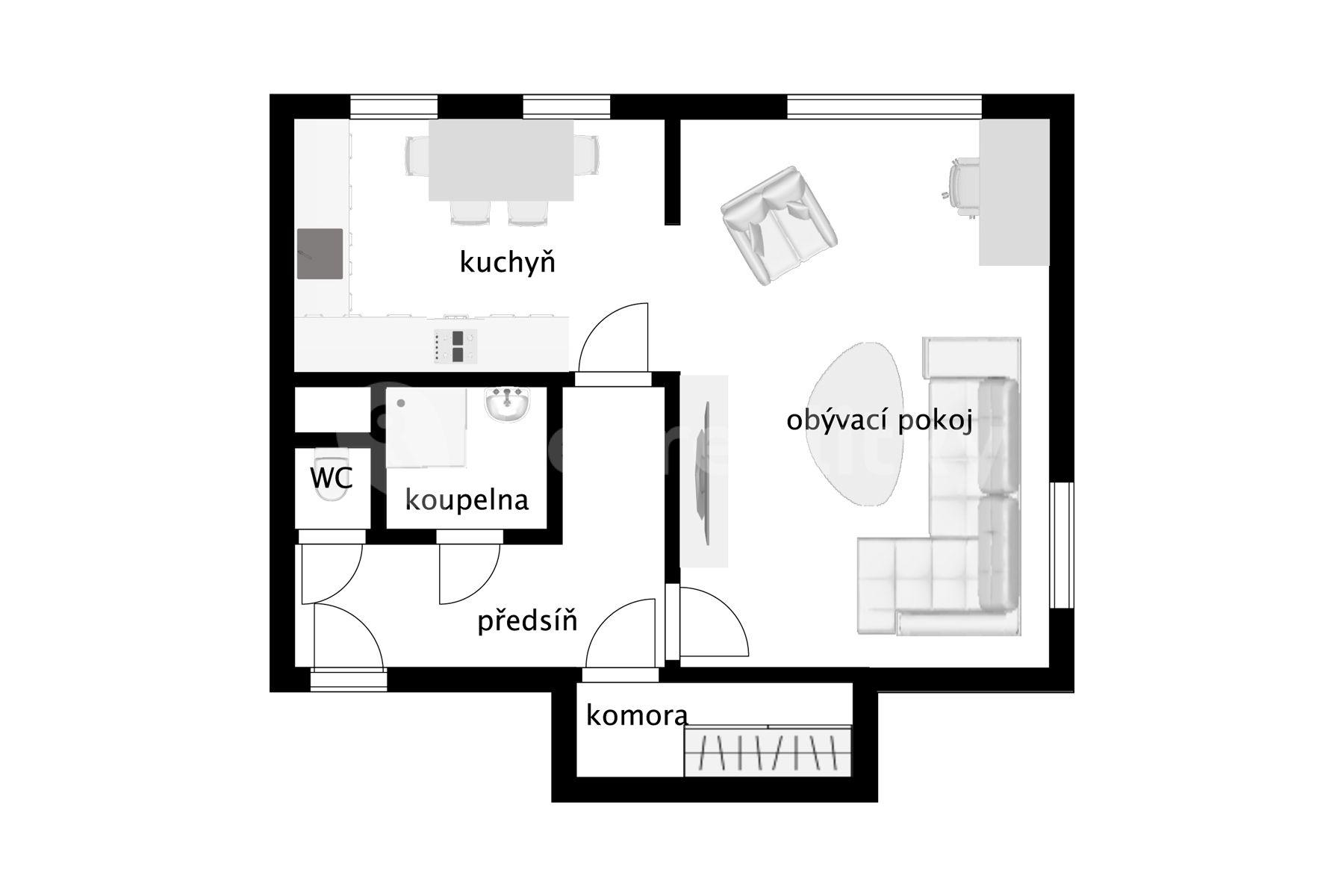 Prodej bytu 1+1 50 m², U Školky, Nupaky, Středočeský kraj