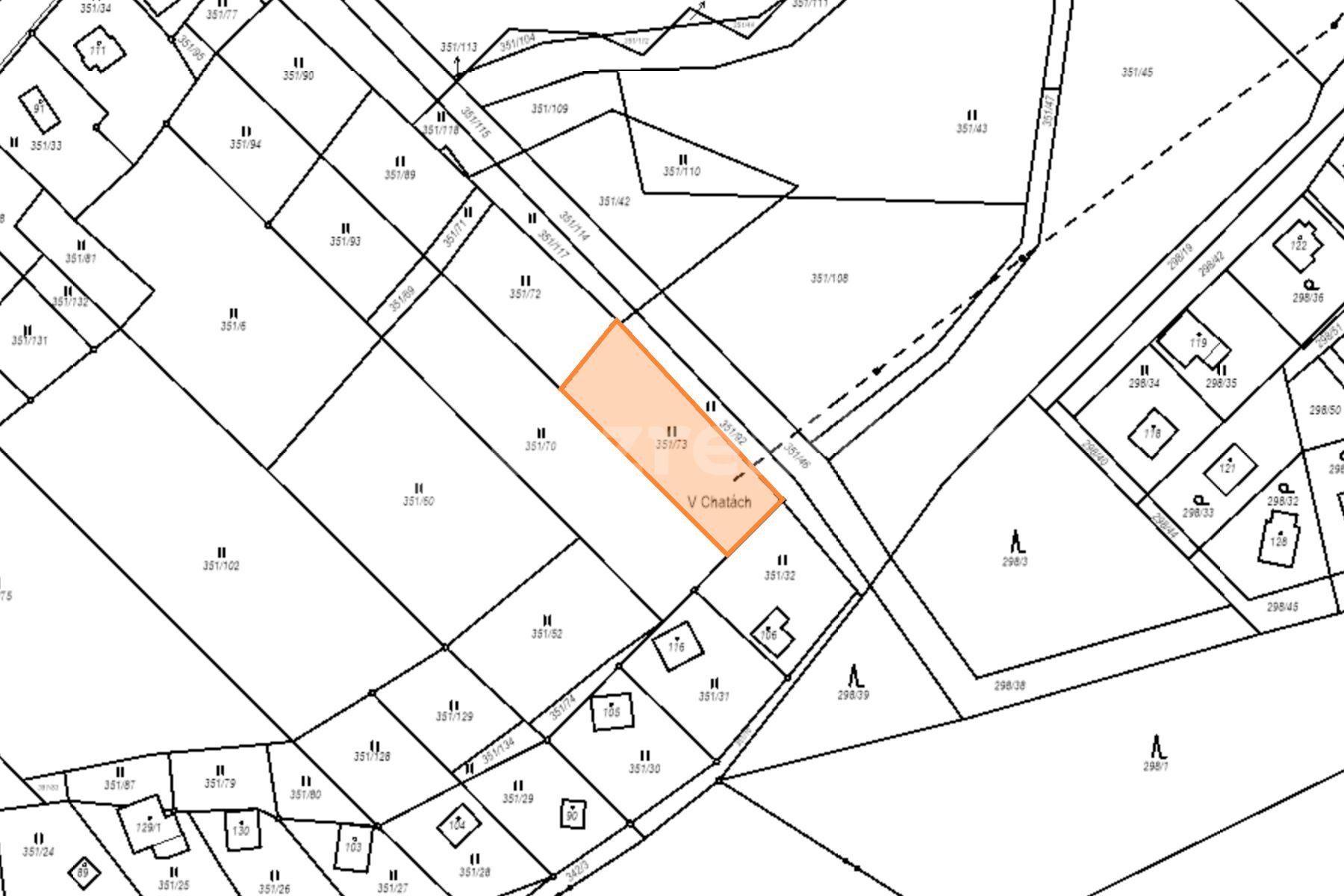 Prodej pozemku 688 m², Hutě pod Třemšínem, Rožmitál pod Třemšínem, Středočeský kraj