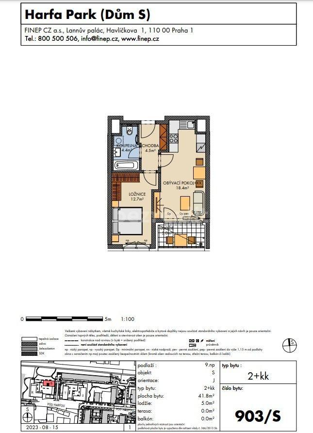 Prodej bytu 2+kk 47 m², Pod Harfou, Praha, Praha