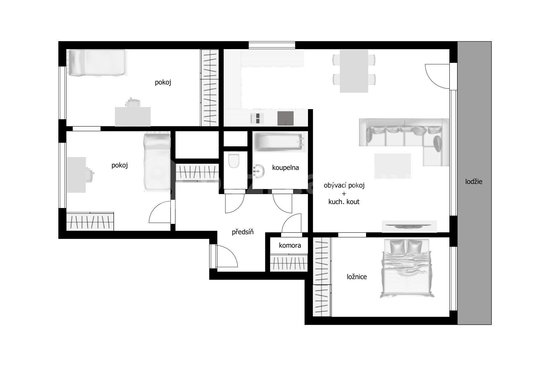 Prodej bytu 4+kk 97 m², Zelený pruh, Praha, Praha