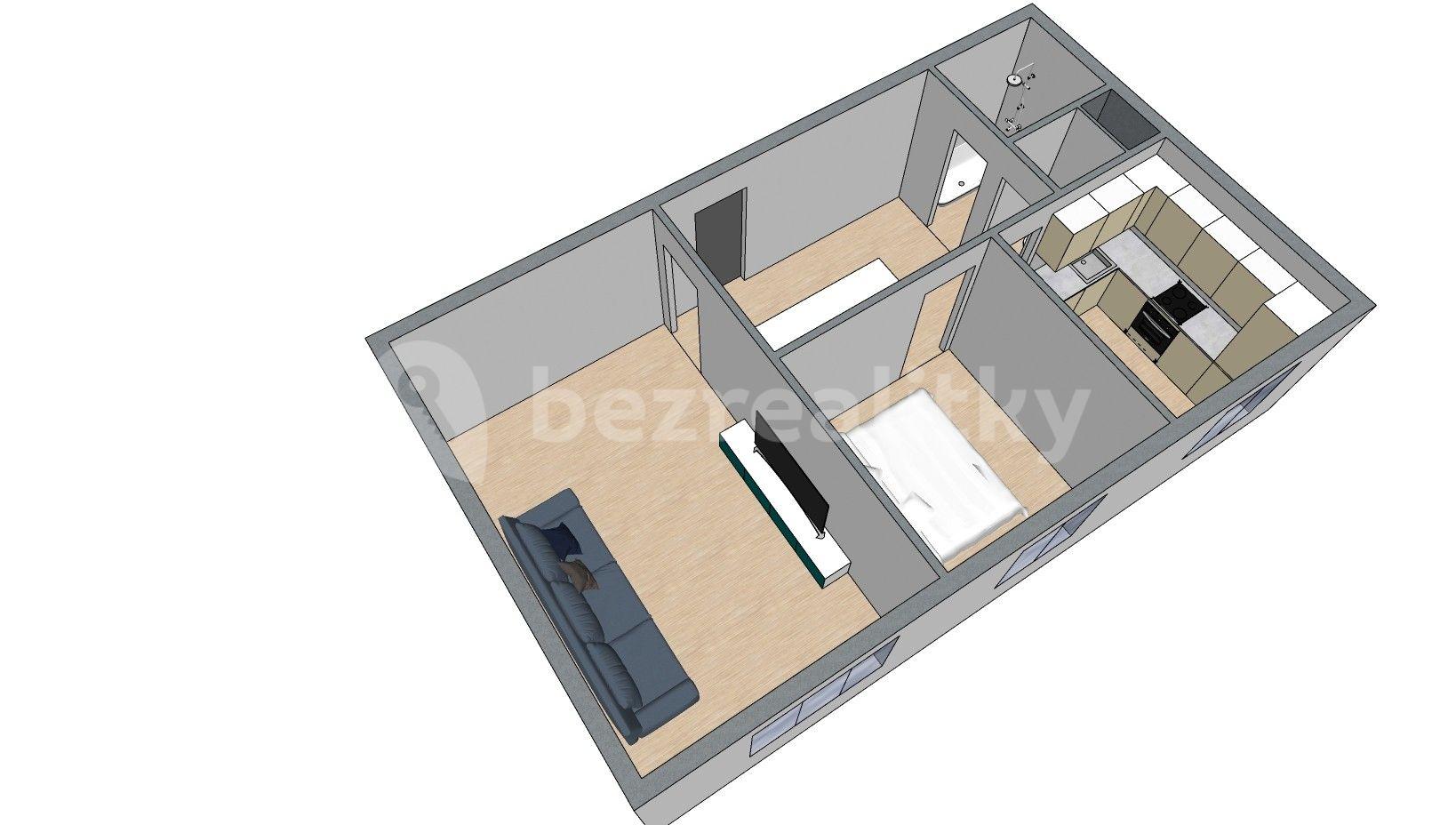 Pronájem bytu 2+1 52 m², Nýdecká, Praha, Praha